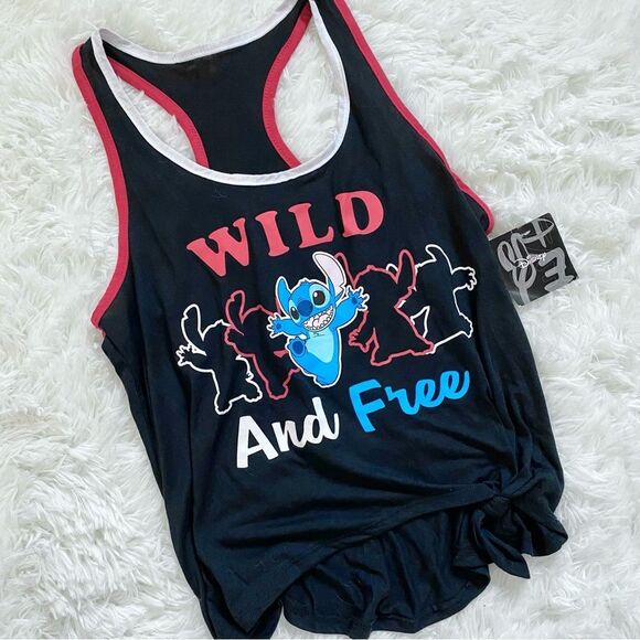 Disney Lilo & Stitch Black Graphic Tank Top - Picture 1 of 4
